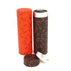 Duo de boîtes rouge et noire avec des papillons