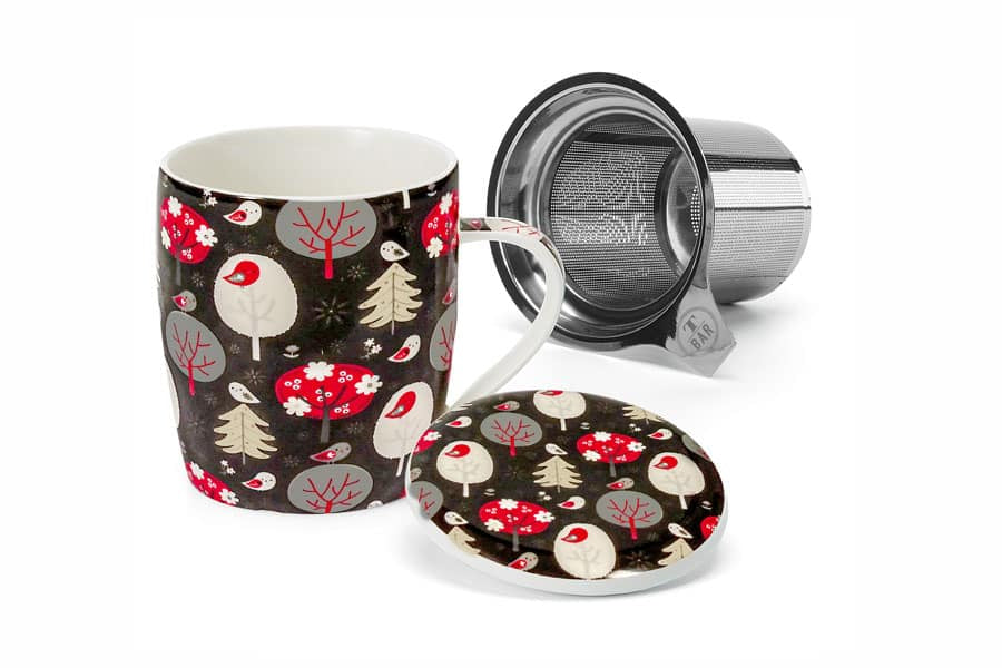 tasse avec filtre inox et couvercle