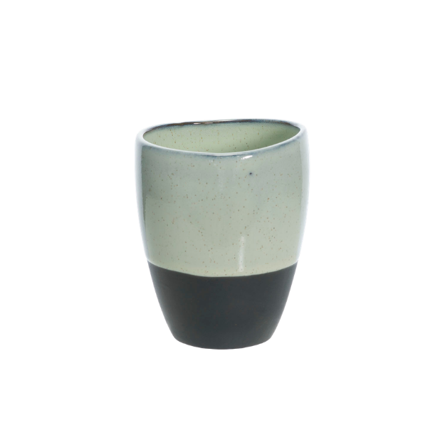 Mug bicolore vert-taupe 26cl