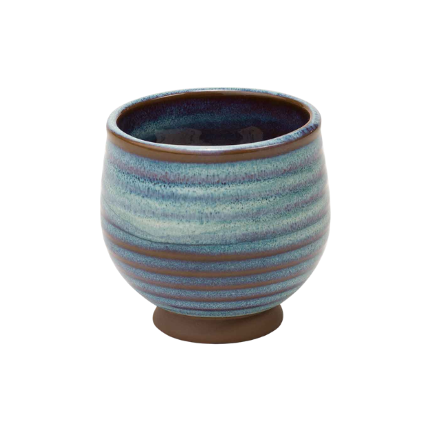 Gobelet Okarito bleu rayé 18cl