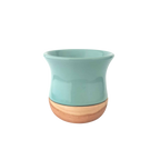 Pot à maté "Solo" céramique vert d'eau satin