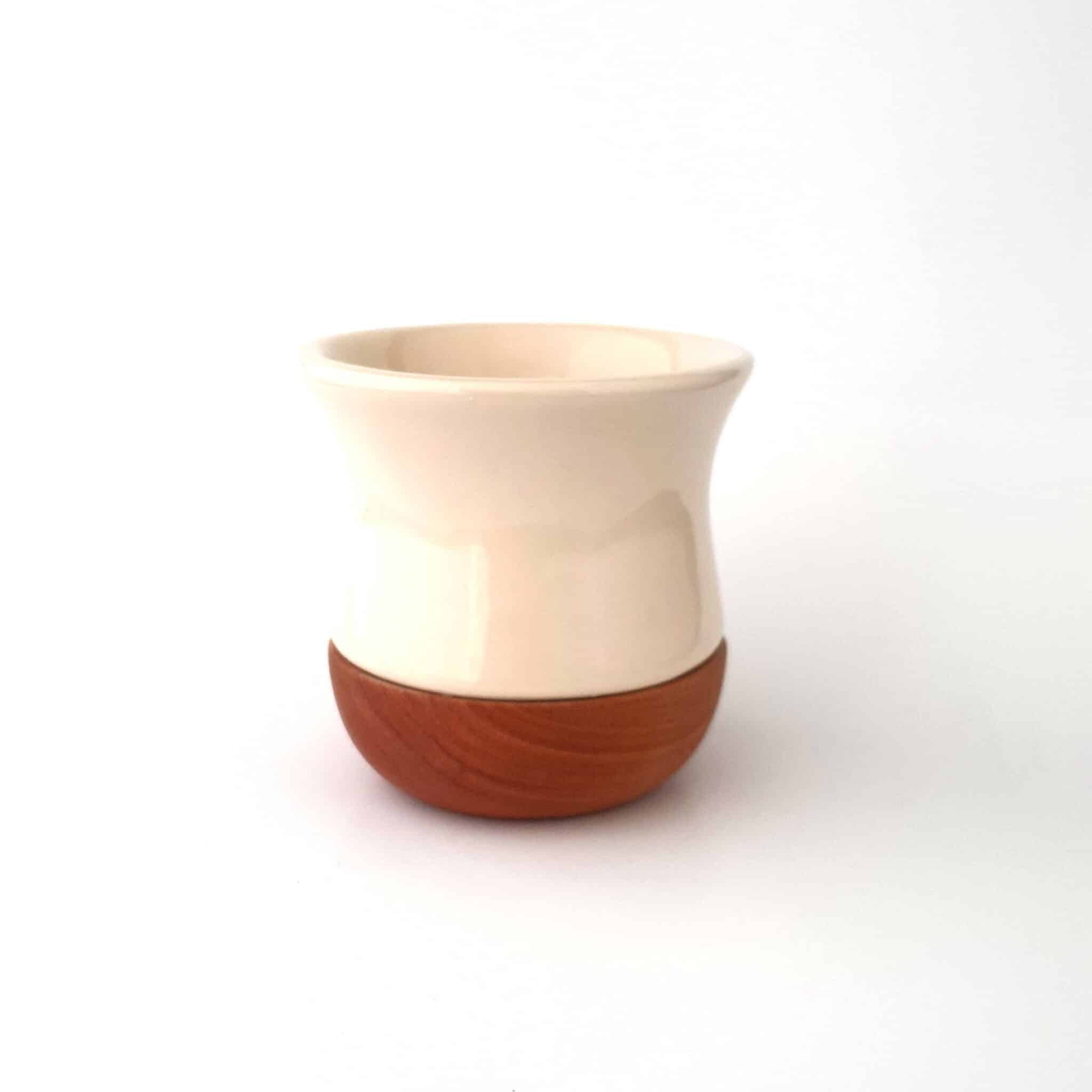 petit pot à maté en céramique crème
