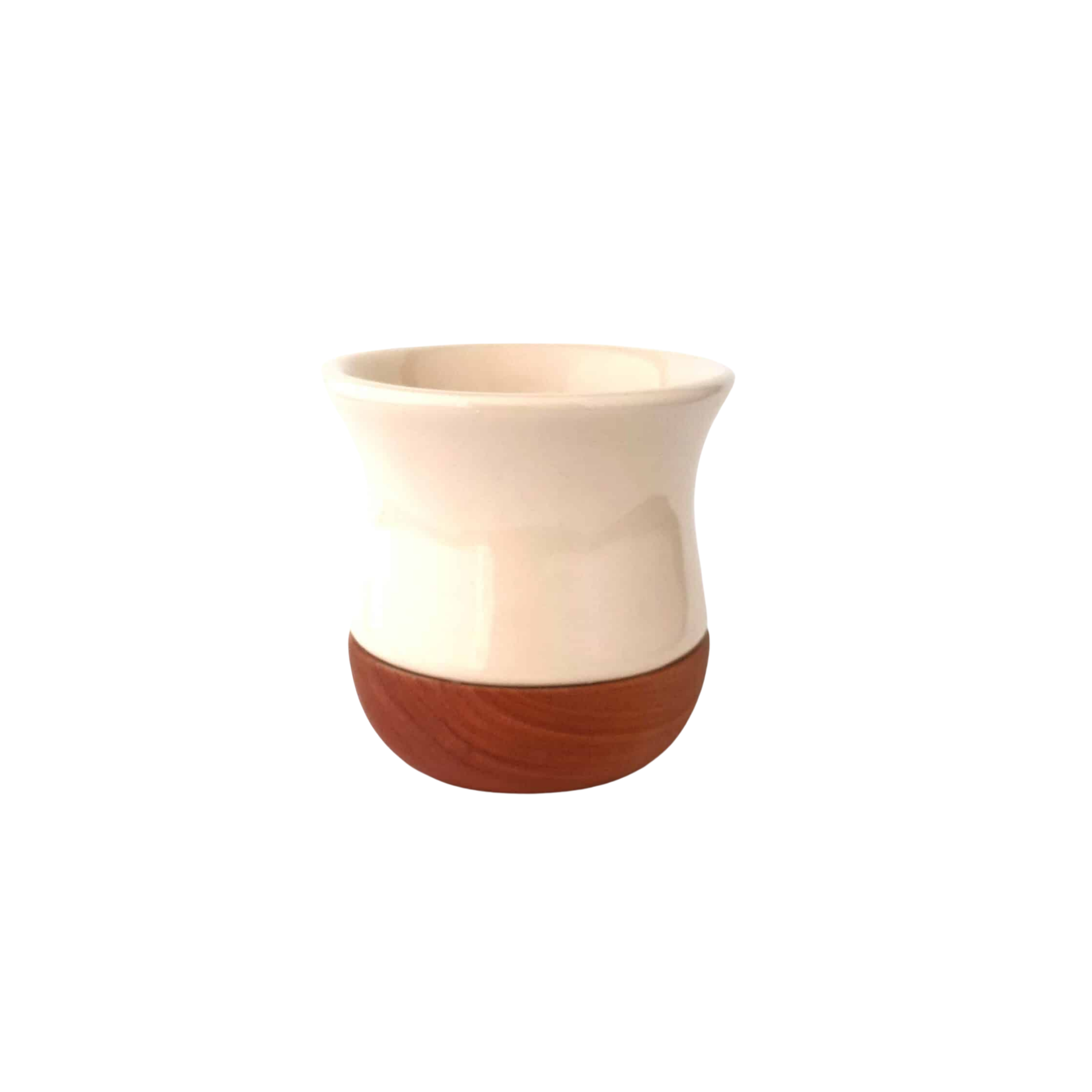 Pot à  maté "Solo" céramique crème satin