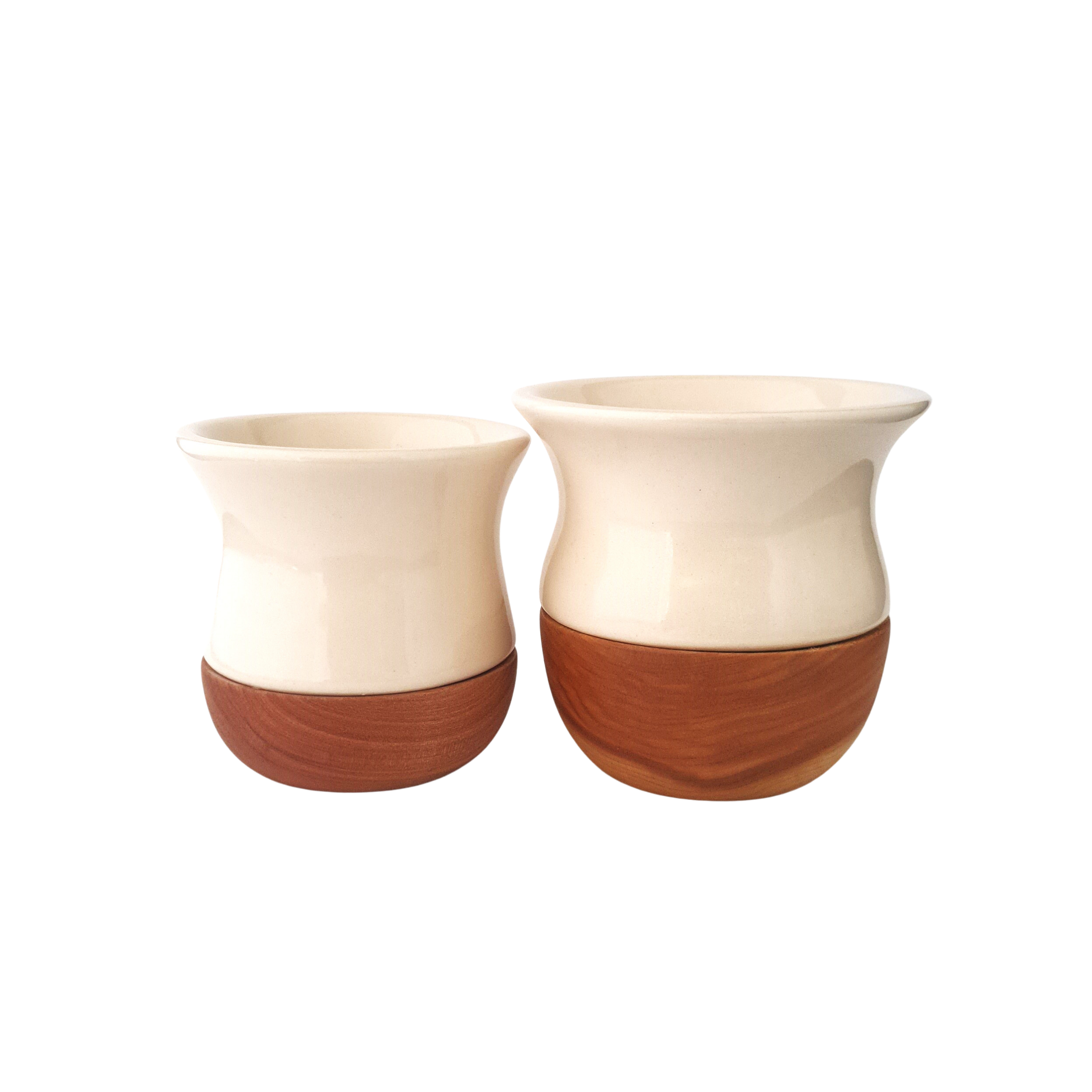 Pot à maté céramique crème satin