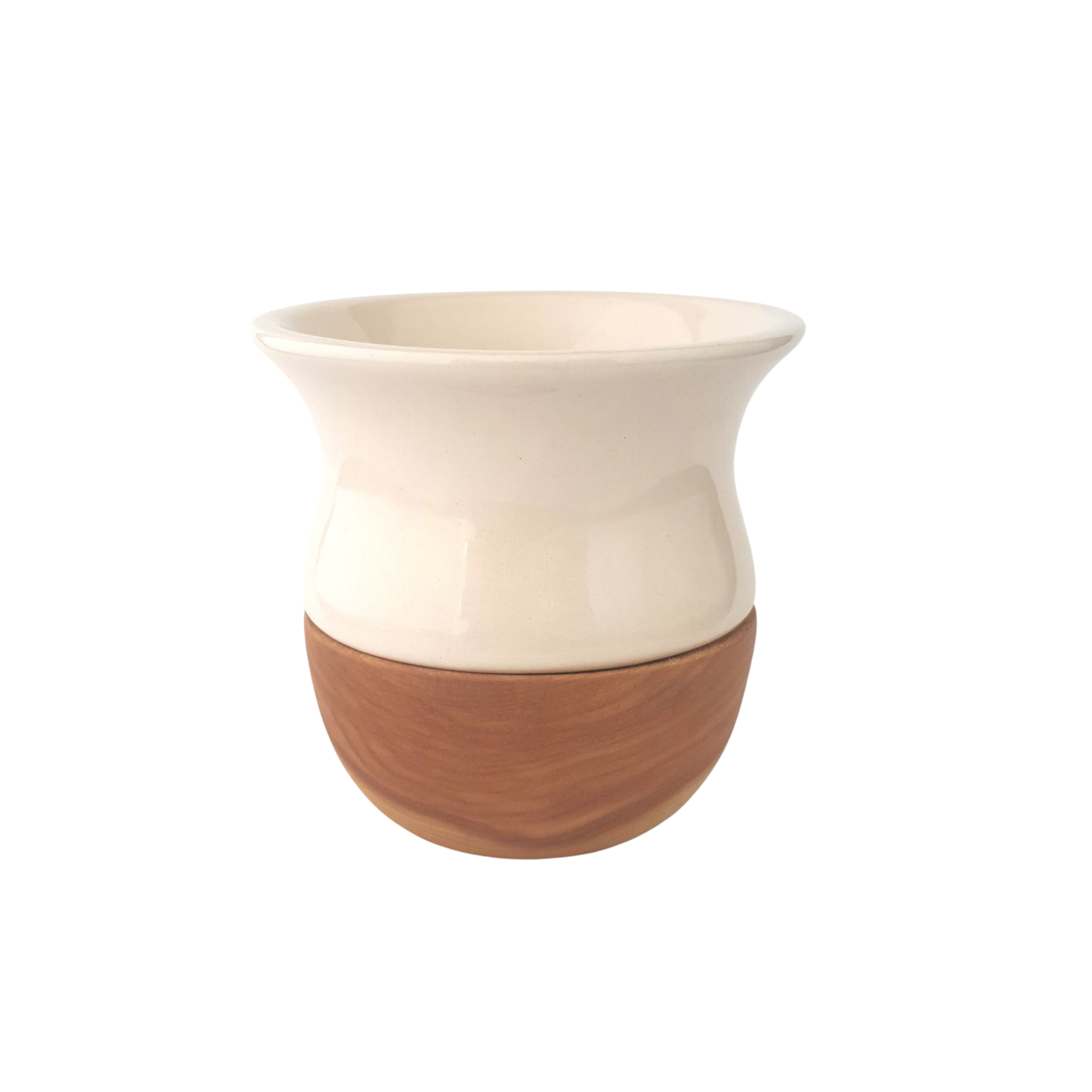 Pot à maté céramique crème satin