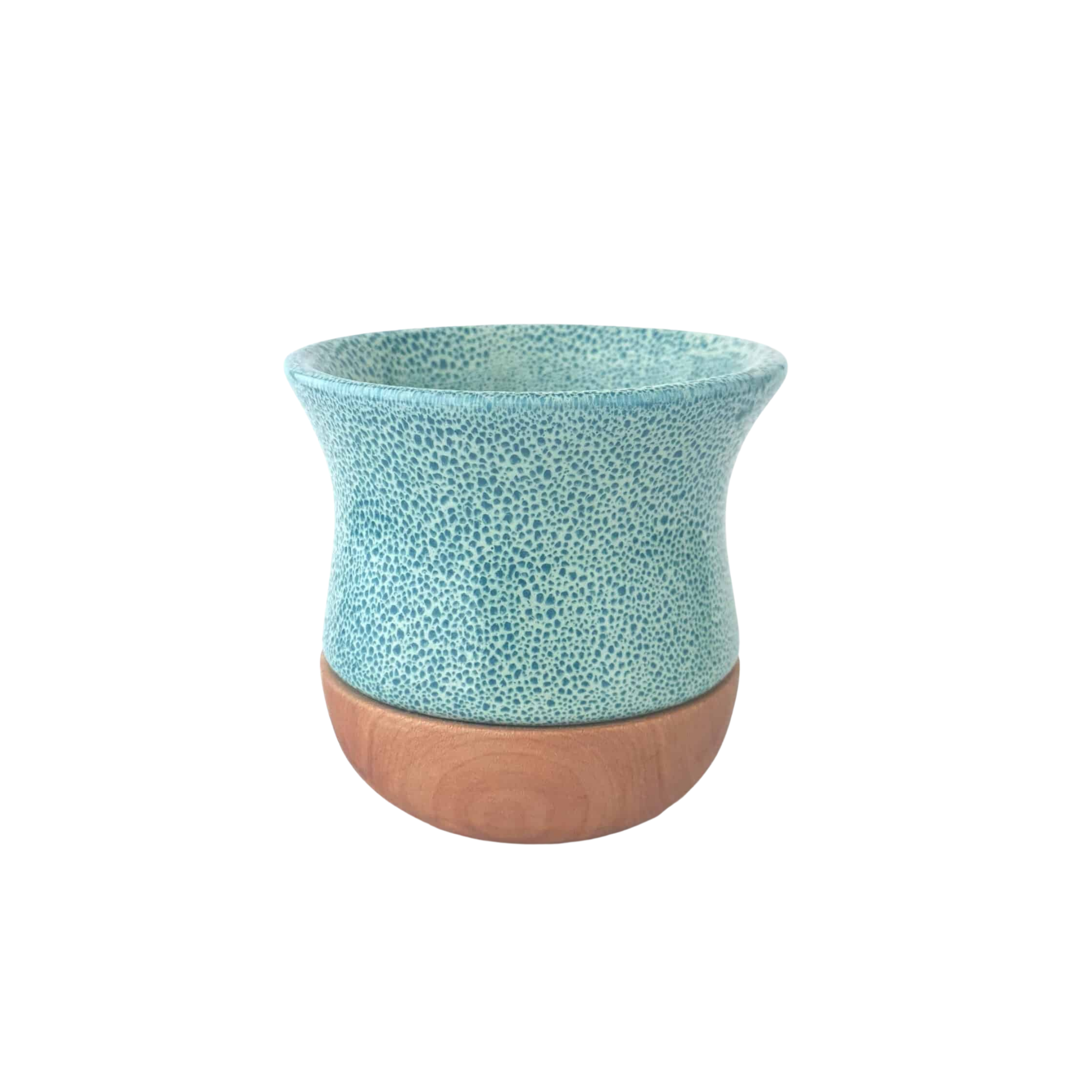 Pot à  maté "Solo" céramique moucheté émeraude