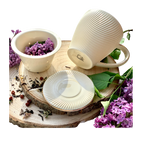 Tasse Ice Cream écrue avec filtre et couvercle 43cl