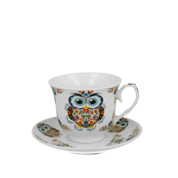 Tasse Hibou avec soucoupe 25cl