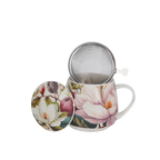 Tasse "Magnolias" 43cl, avec filtre inox