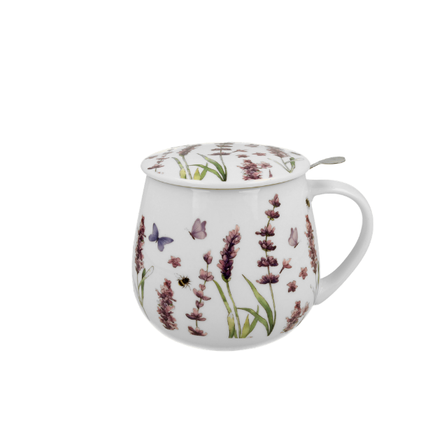 Tasse "Lavande"43cl, avec filtre inox
