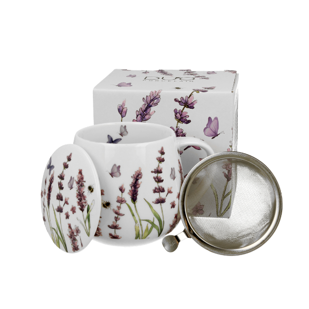 Tasse "Lavande"43cl, avec filtre inox