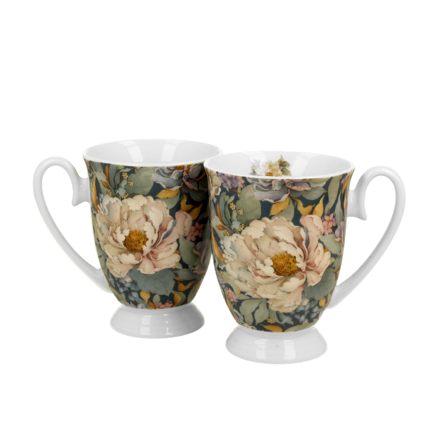 Duo Tasses Pivoine bleue 34cl