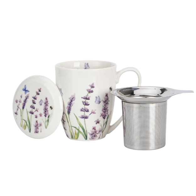 Mug "Lavande"36cl, avec filtre inox