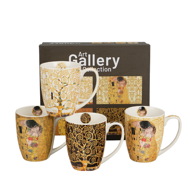 Coffret 4 mugs Gustave Klimt 36cl