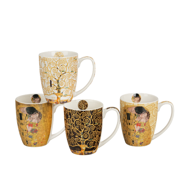 Coffret 4 mugs Gustave Klimt 36cl