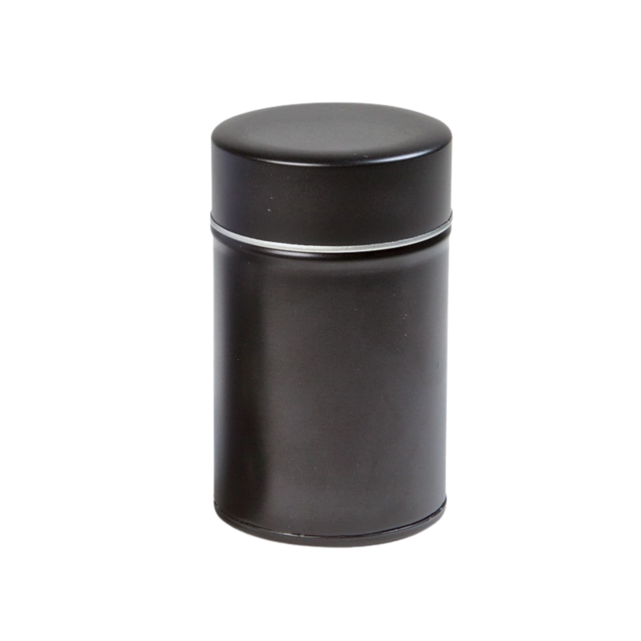 Boîte 150g noir mat  avec double couvercle 85 diamètre x 128mm