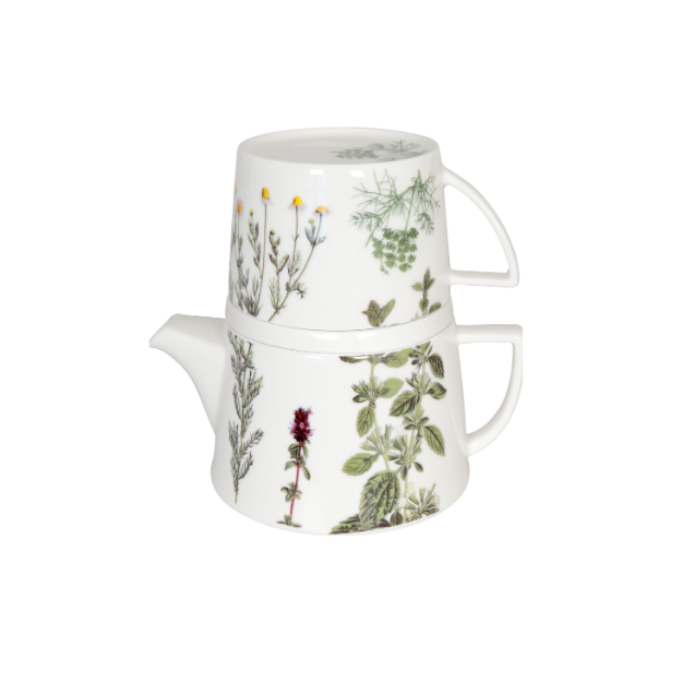 Théière et tasse "Tea for one"