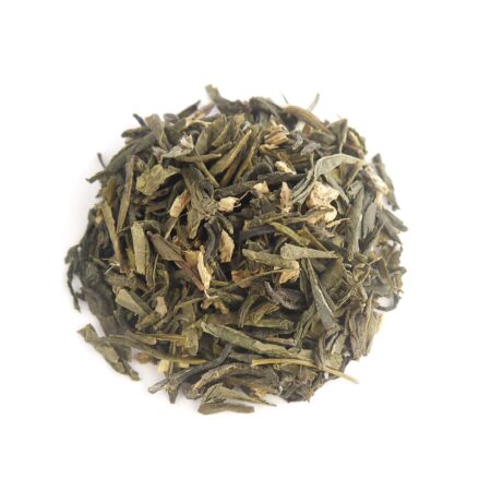 Grandes feuilles de thé vert gingembre mandarine Sol à Sol