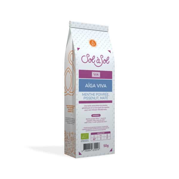 infusion bio en sachet de maté et menthe