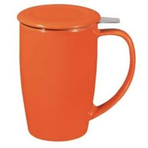 mug orange avec infuseur inox