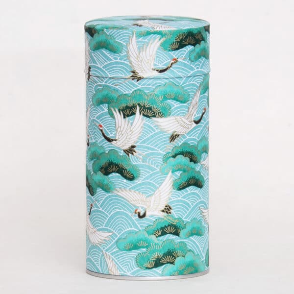 boite de conservation double couvercle motifs bleus