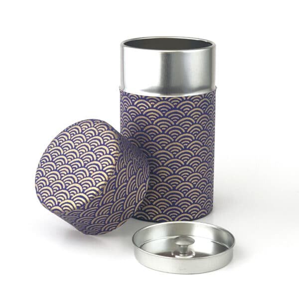 boite japonaise bleue double couvercle