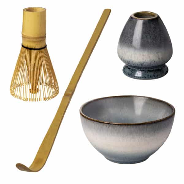 kit à matcha en céramique et bambou
