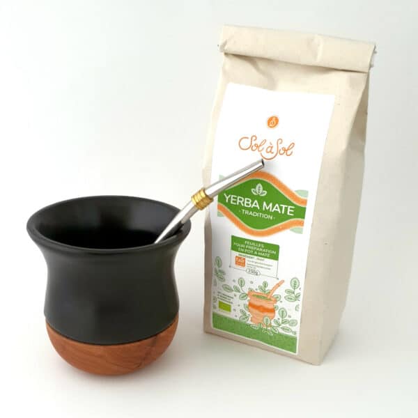 Coffret à yerba mate, pot et pipette Sol à Sol