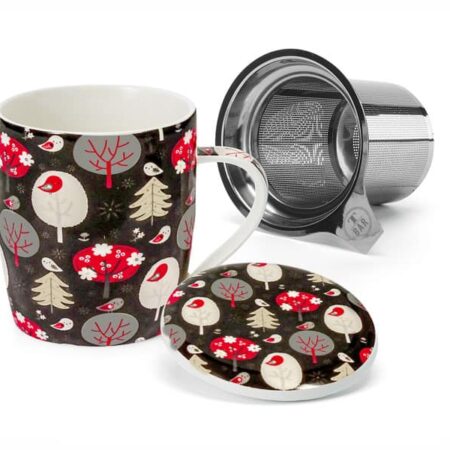 tasse avec filtre inox et couvercle