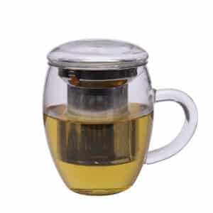 théière en verre avec infuseur