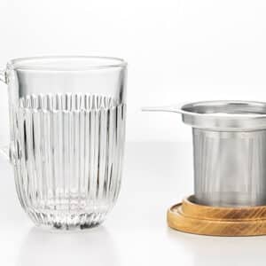 mug en verre avec filtre inox 0.4l